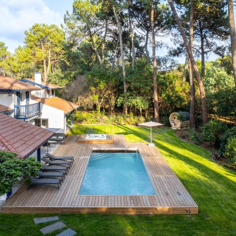 Villa de luxe avec piscine chauffée, jacuzzi, sauna au cœur de la forêt des Landes - Villa mit 3 Schlafzimmern - 2