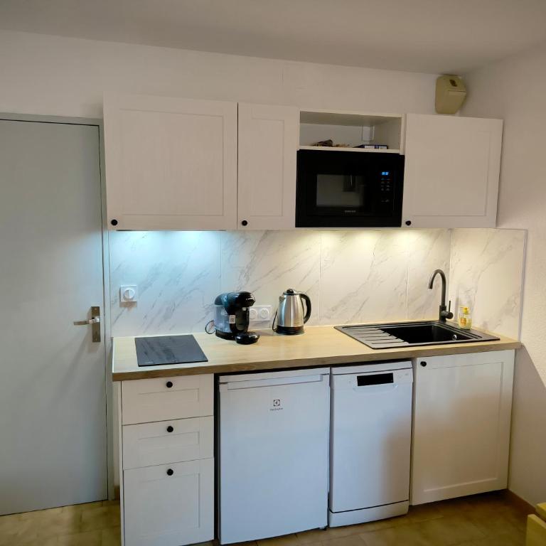Studio Cabine Piscine-Clim-Parking-Plage200m - Estudio con vistas a la piscina - 11