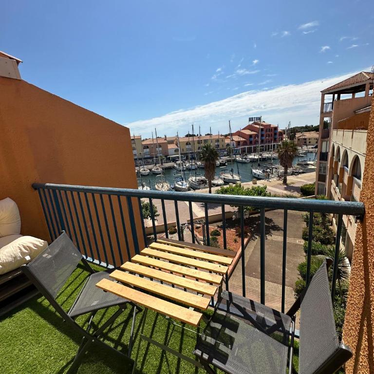 Appartement Port Leucate Vue Mer, Climatisation, Parking Privé, Linge et Serviettes en Option - Apartment mit 2 Schlafzimmern - 25