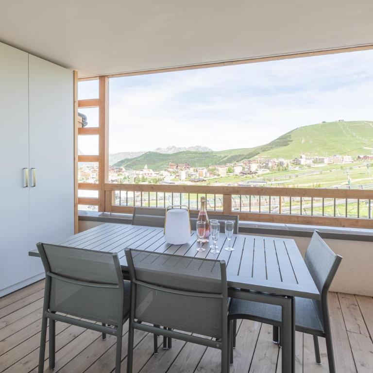 Alpe d'Huez Houses - L'Emparis - PHOENIX3 - Pour 5 SKI IN SKI OUT Wellness et vue magnifique - Appartamento con Vista e Balcone - 24