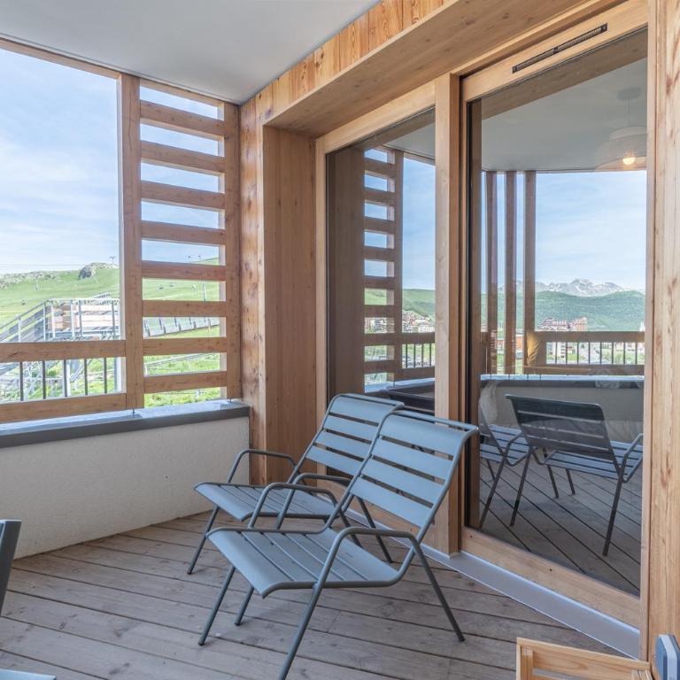 Alpe d'Huez Houses - L'Emparis - PHOENIX3 - Pour 5 SKI IN SKI OUT Wellness et vue magnifique - Appartamento con Vista e Balcone - 9