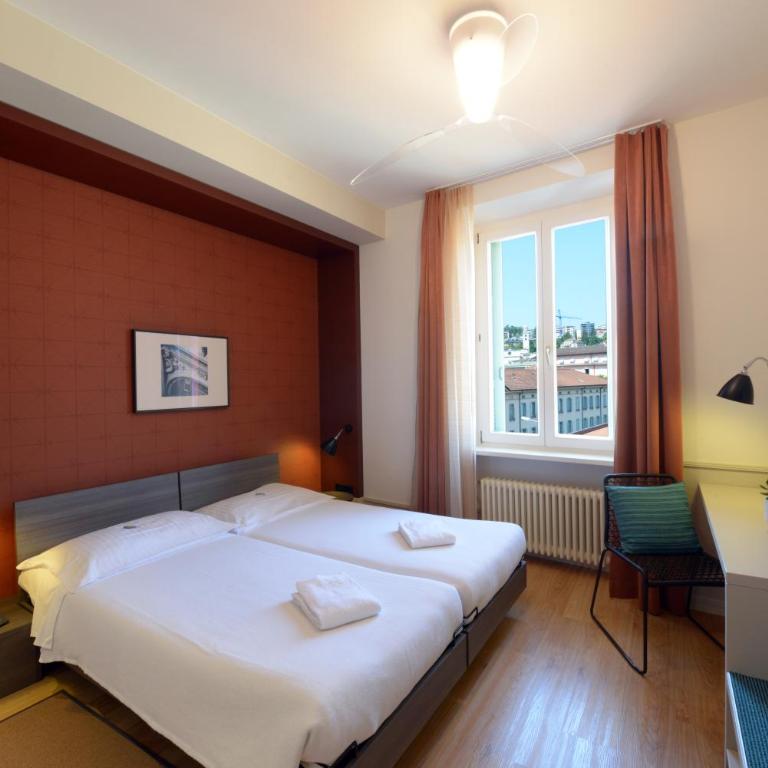Hotel Pestalozzi Lugano - Camera Moderna Matrimoniale/Doppia con Letti Singoli - 5