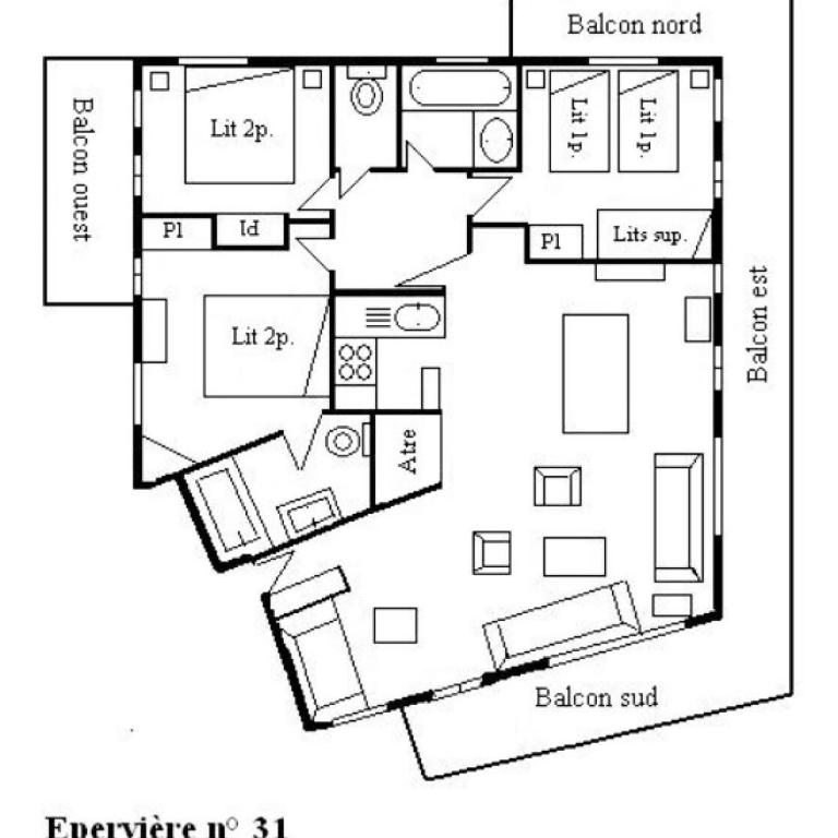 Résidence Eperviere - Appartement skis aux pieds 4 label Méribel MAE-0281 - Appartement - 11