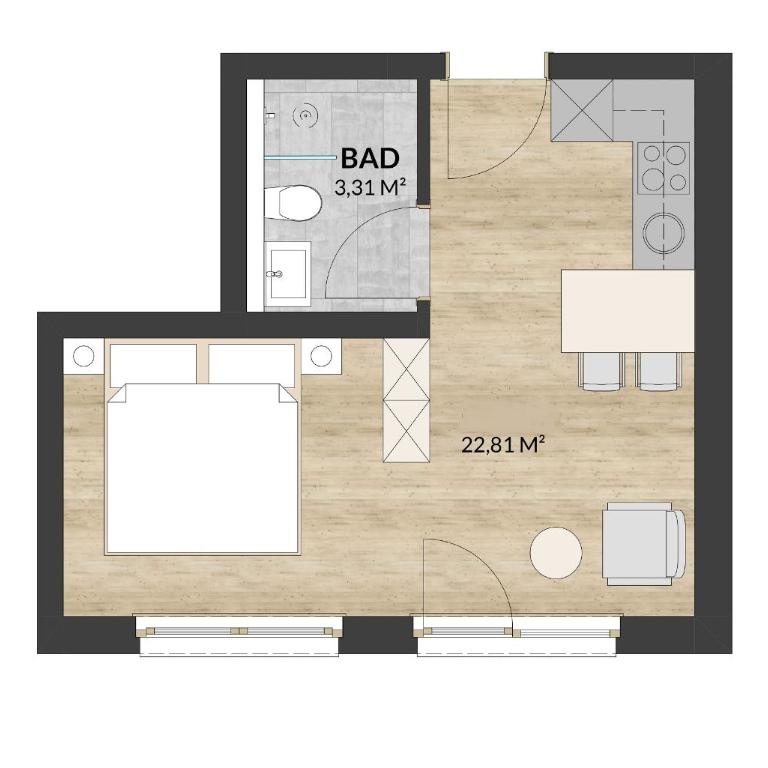 A CASA Türkis - Studio mit Terrasse - 4