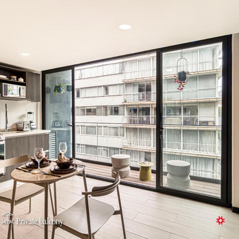 Kukun Socrates Polanco - Apartamento Estudio con cama grande y balcón - 3