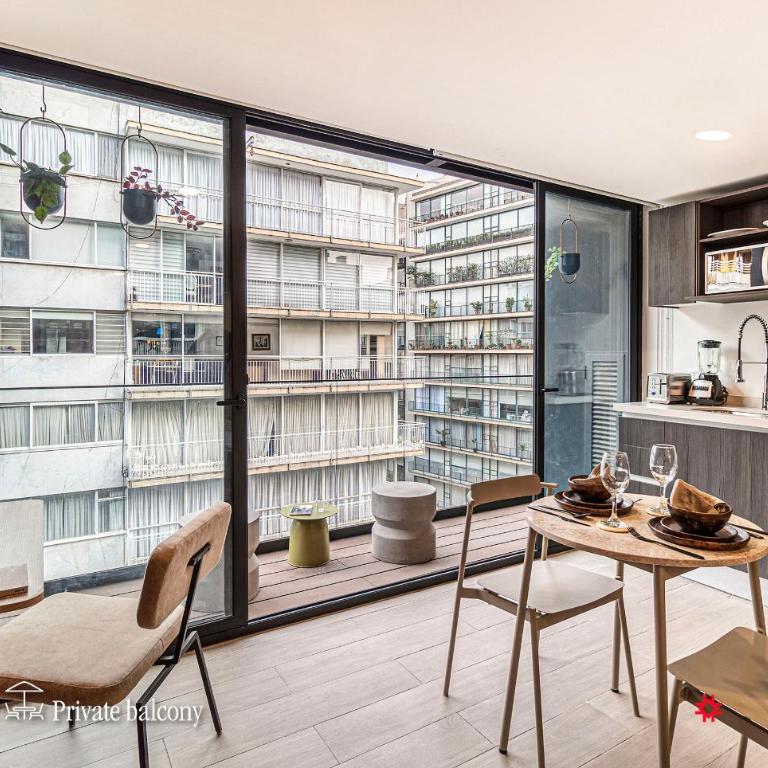 Kukun Socrates Polanco - Apartamento Estudio con cama extragrande y balcón - 18