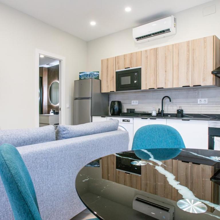 Madrid Confort urbano 1 dormitorio AC WIFI Cocina - One-Bedroom Apartment - 9