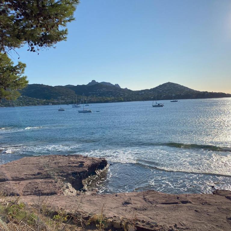AGAY, Cap Esterel, magnifique vue mer panoramique et Esterel, terrasse, piscines, parking, dernier étage, 3 étoiles - Appartamento con 1 Camera da Letto - 64