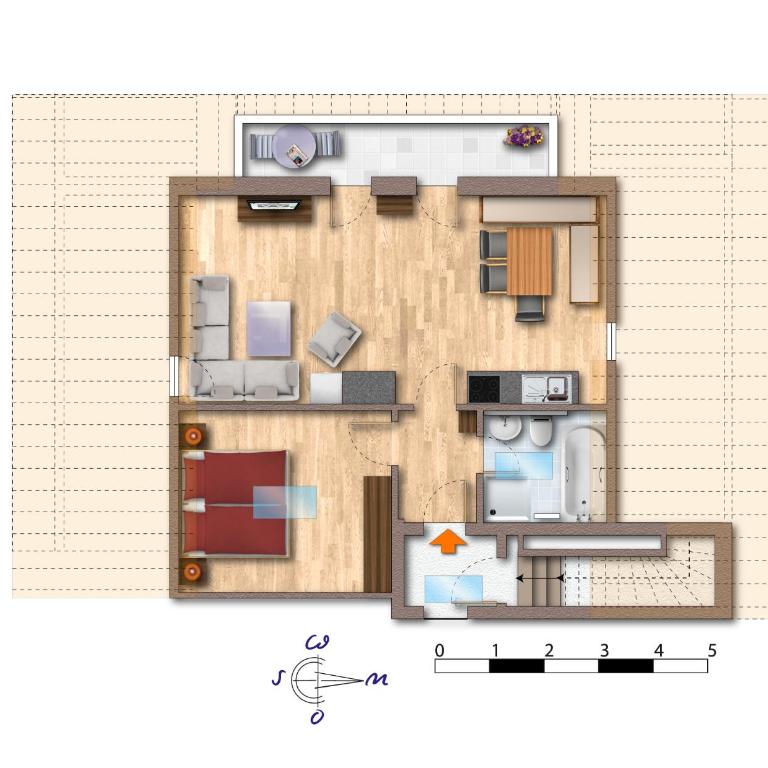 Haus Thiele - Apartamento de 1 dormitorio con balcón y vistas a la montaña - 4
