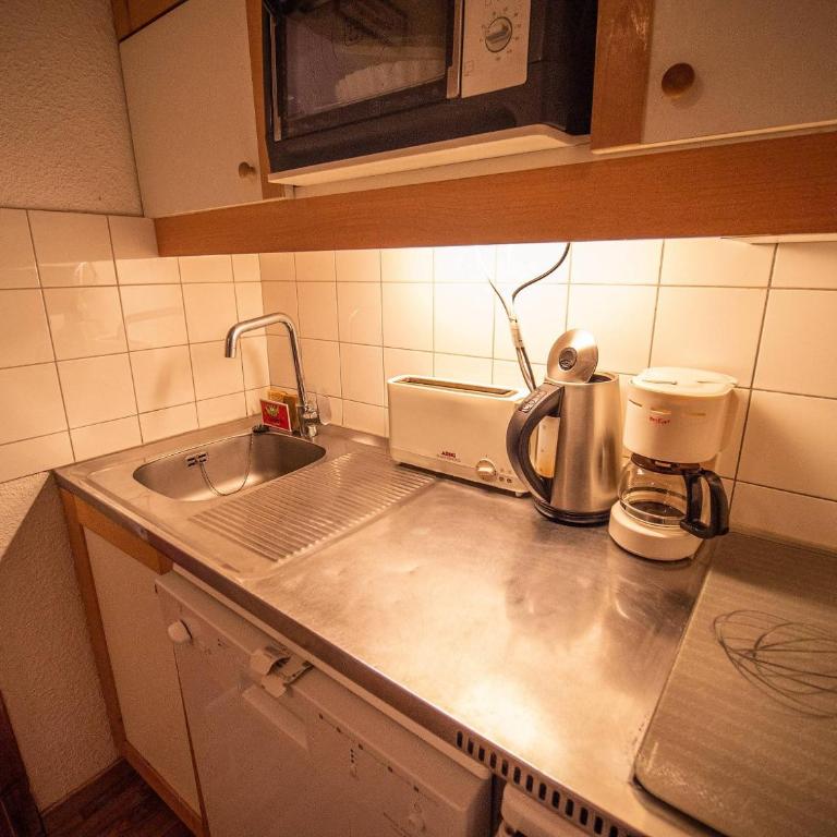 Appartement cosy, 100m des pistes, balcon, casier à skis, quartier calme, proche commerces - Studio - 14