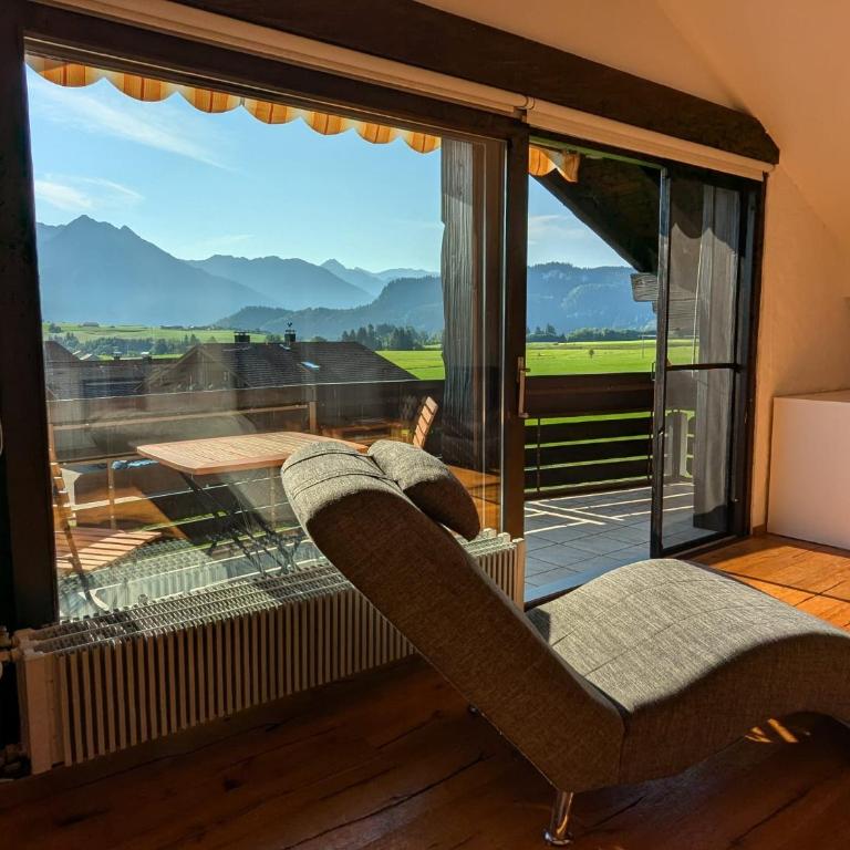 Ferienwohnung Alpenhorn in Bolsterlang Sommerbergbahn kostenlos - Apartment mit 1 Schlafzimmer und Balkon - 9