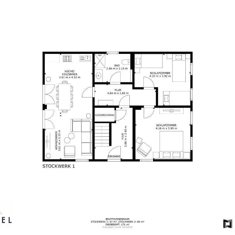 HEIMATEL - Ferienhaus Prinz-Lui - Apartment mit 2 Schlafzimmern und Terrasse - 4