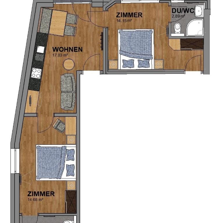 Haus Stefanie - Apartment mit 2 Schlafzimmern und Balkon - 4