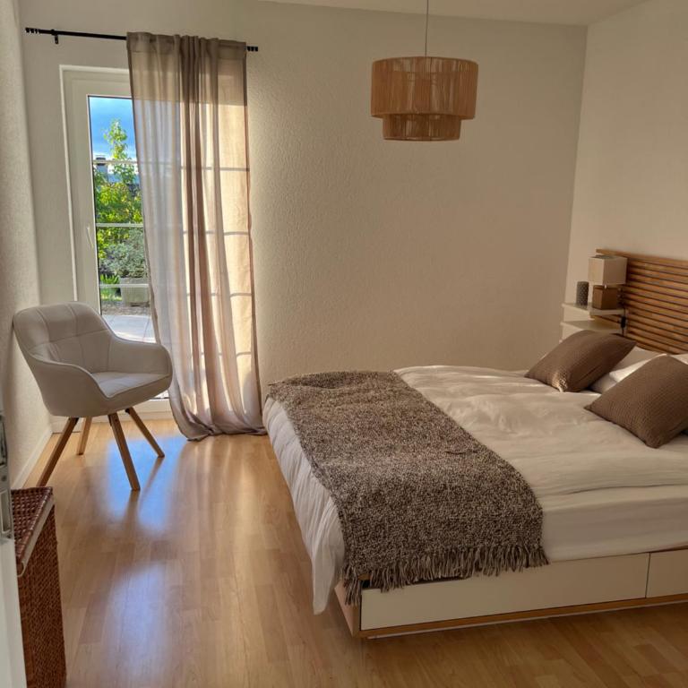Boho appartement dans villa à Grandson - Deluxe Apartment mit 1 Schlafzimmer und Gartenblick - 4