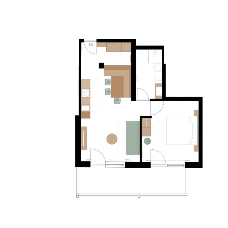 Art Residence Josefshof - Apartment mit 1 Schlafzimmer, Balkon und Bergblick - 16