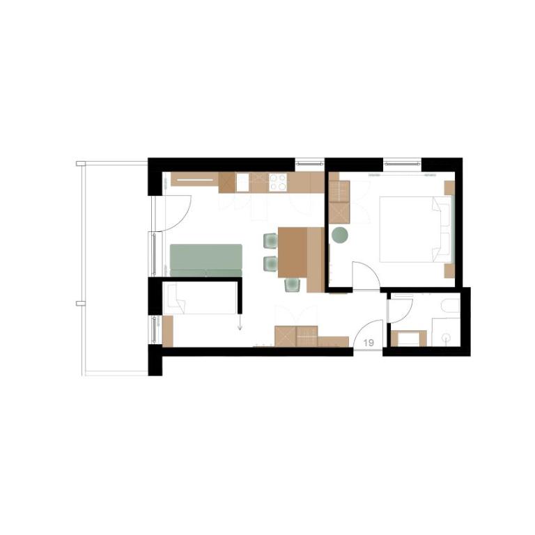Art Residence Josefshof - Apartment mit 2 Schlafzimmern und Balkon - 9