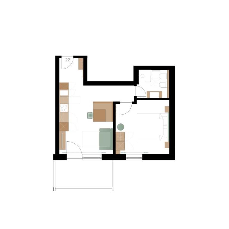 Art Residence Josefshof - Apartment mit 1 Schlafzimmer, Balkon und Bergblick - 10