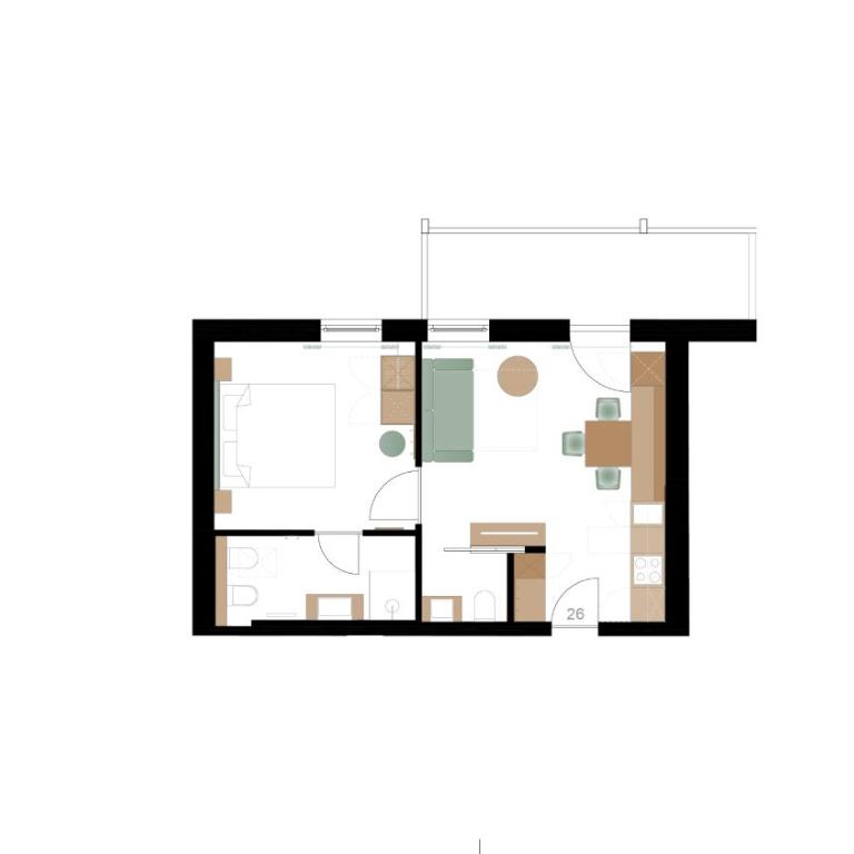 Art Residence Josefshof - Apartment mit 1 Schlafzimmer, Balkon und Bergblick - 10