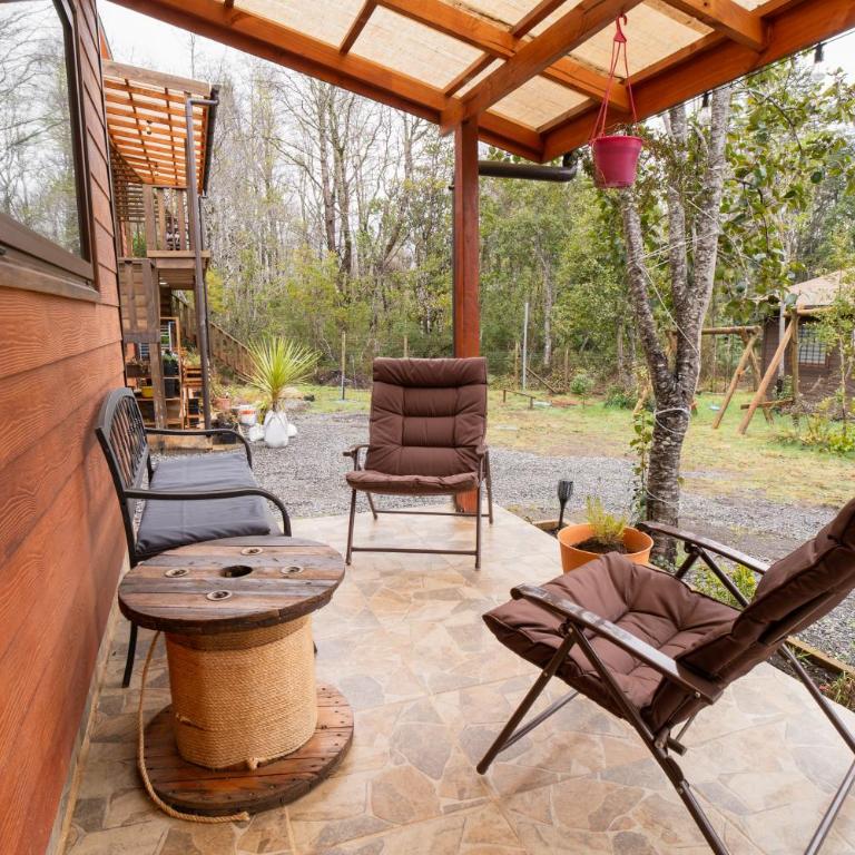 Pucón Rec-Lodge Cabaña Loro Tricahue - Two-Bedroom House - 31