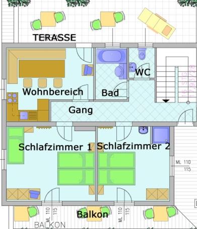 Haus Ebner Johann - Appartement 2 Chambres avec Balcon et Terrasse - 4