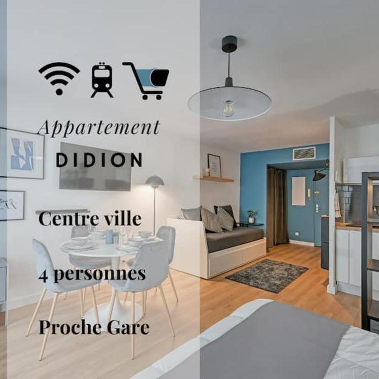 063 - Studio Didion, Centre Gare St Roch, Clim, Balcon,4pers - Studio Familial - 1