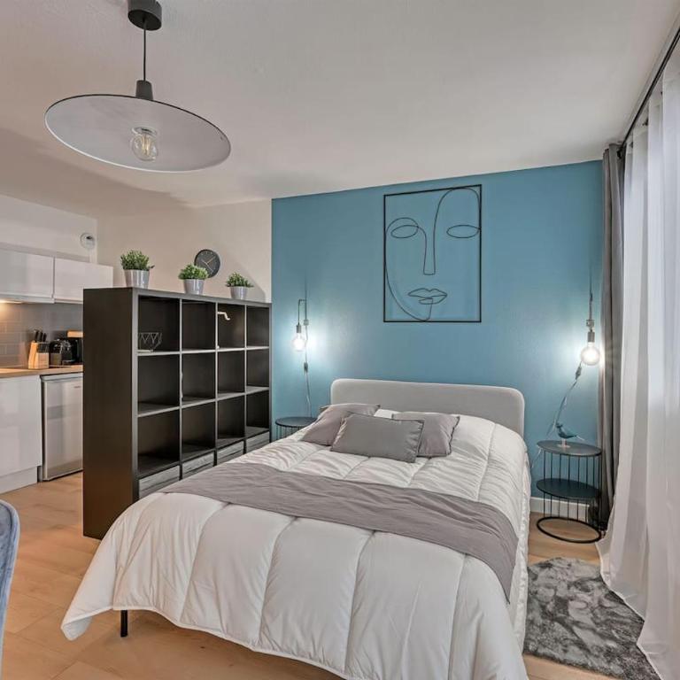 063 - Studio Didion, Centre Gare St Roch, Clim, Balcon,4pers - Studio Familial - 4