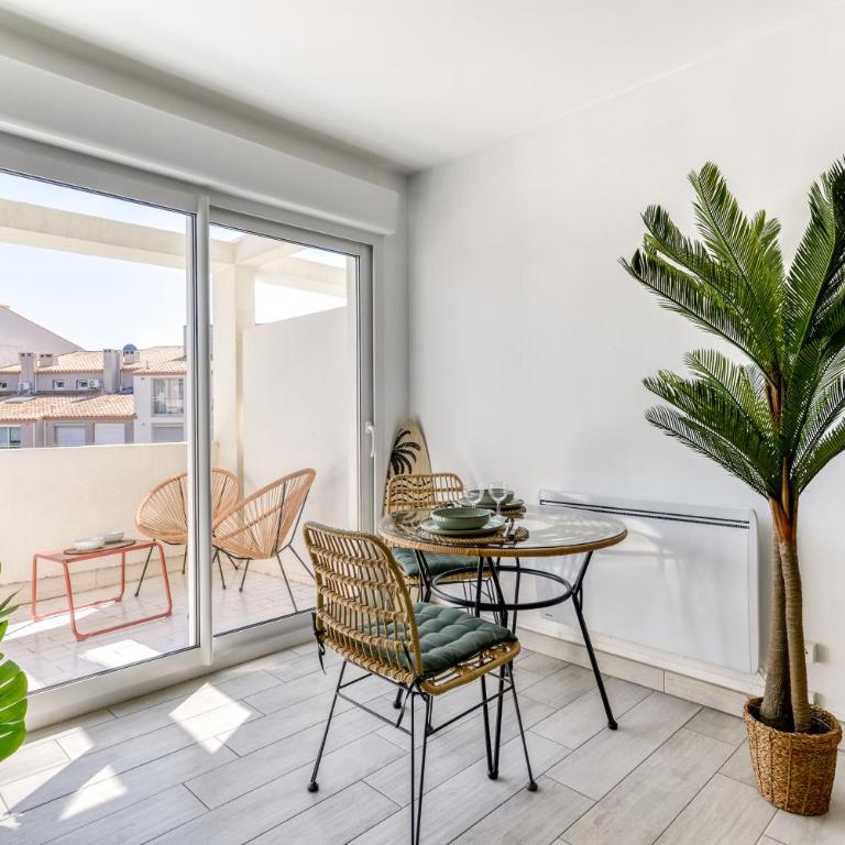 Jungle Suite Terrasse vue Port Wi-Fi, Clim, linge & ménage inclus - Appartamento con Terrazza - 16