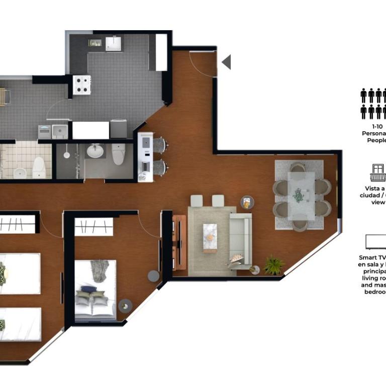 ALU Apartments - Miraflores - Apartamento Estándar de 4 dormitorios - 16