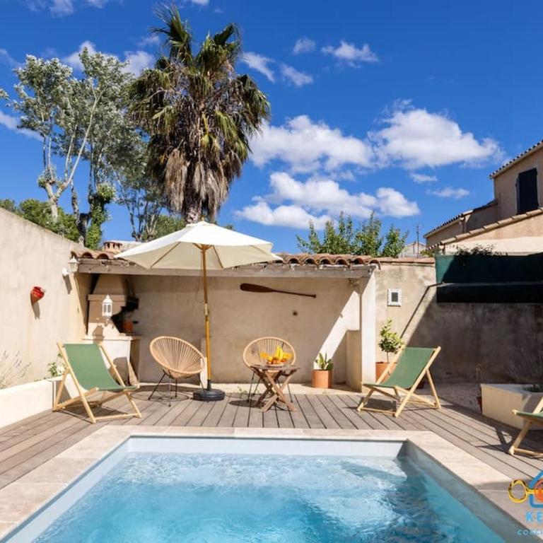 Maison Jade - Villa avec piscine - Barbecue - Calme - Four-Bedroom House - 32