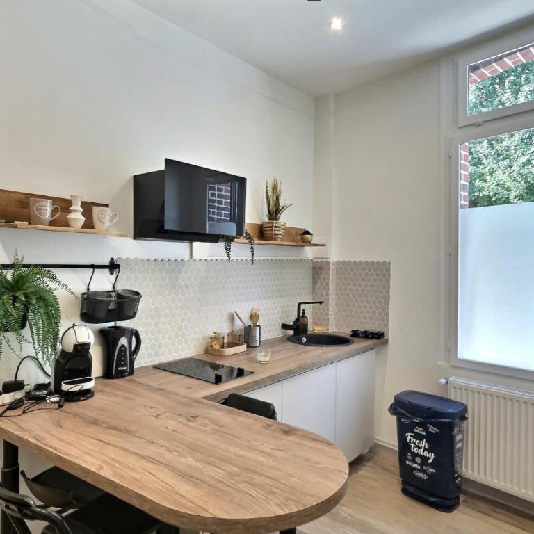 Bel appartement rdc détente Balnéo & Ciné & Terrasse proche Centre Gare Amiens - Apartamento de 1 dormitorio - 12