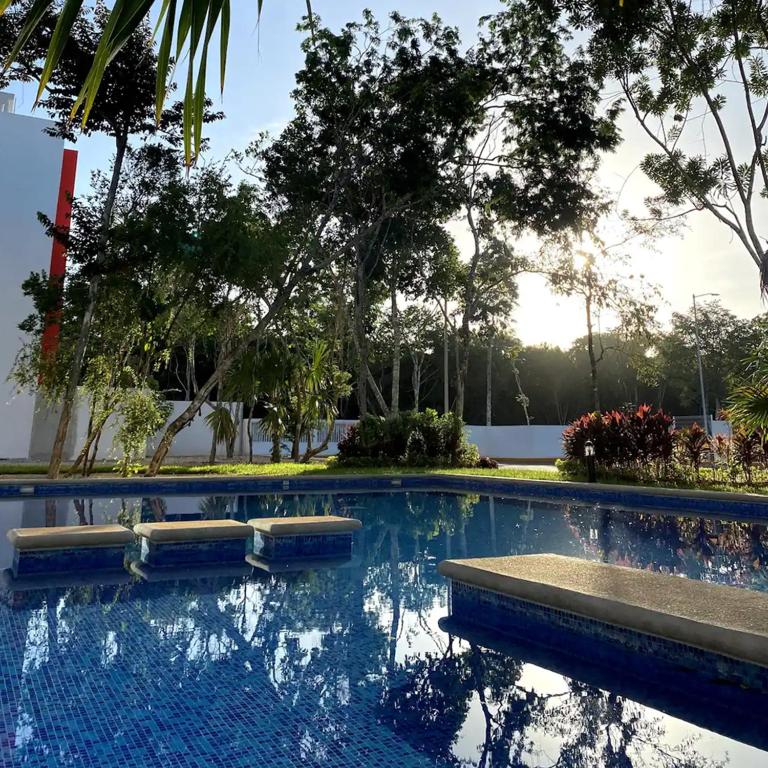 Bonito departamento en privada con alberca - Apartamento de 2 dormitorios - 54
