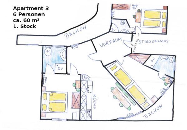 Apart Gruber - Apartment mit 3 Schlafzimmern und Balkon - 1