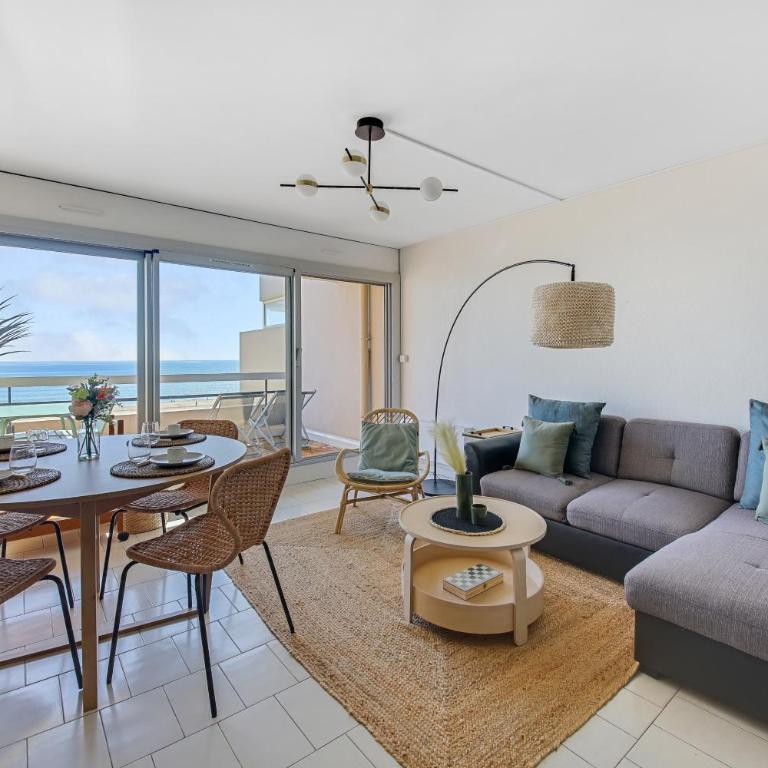 La Perle - Vue Mer, Parking Privée Clos, Traversant ,Tv 4K, Fibre - Appartement - Vue sur Mer - 12