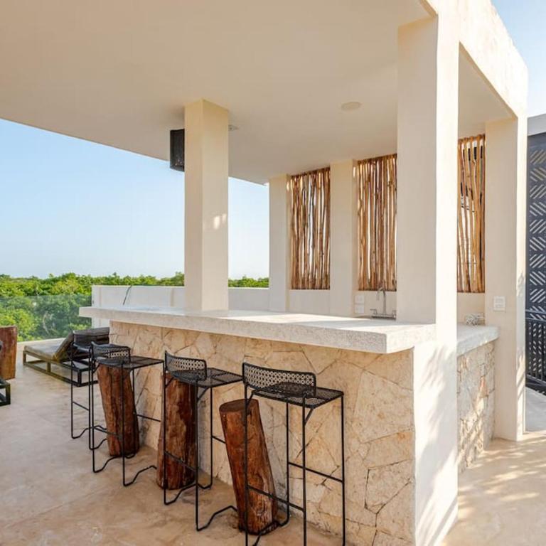 2 Recamaras a 6 minutos de la playa Tulum - Apartamento de 2 dormitorios con balcón y terraza - 13