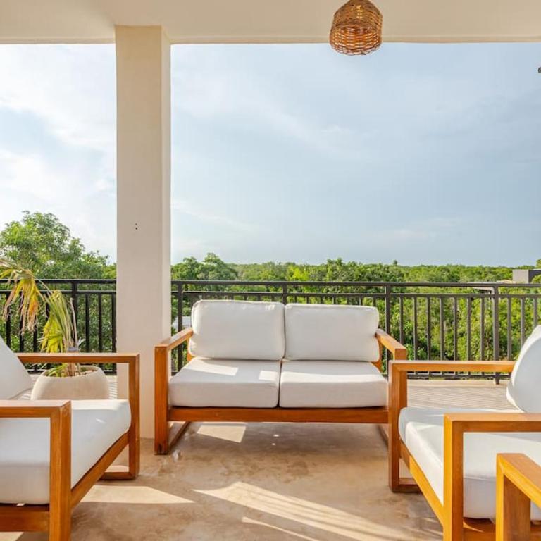 Alberca y balcon privado a 6 minutos de la playa - Two-Bedroom Apartment with Private Pool - 3