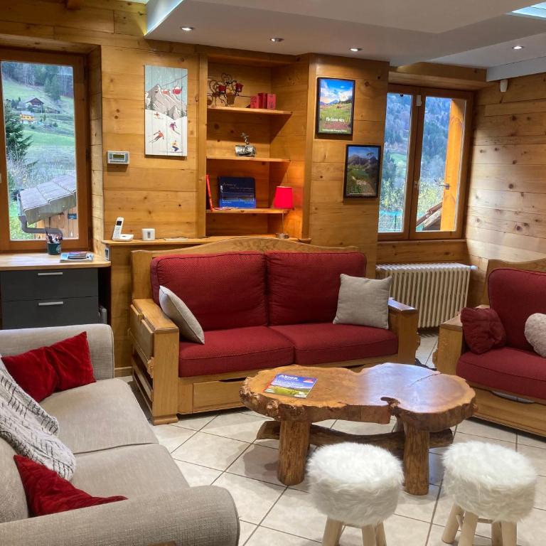 l'Echo des Glieres vue montagne centre village sauna & grill - Chalet - 7