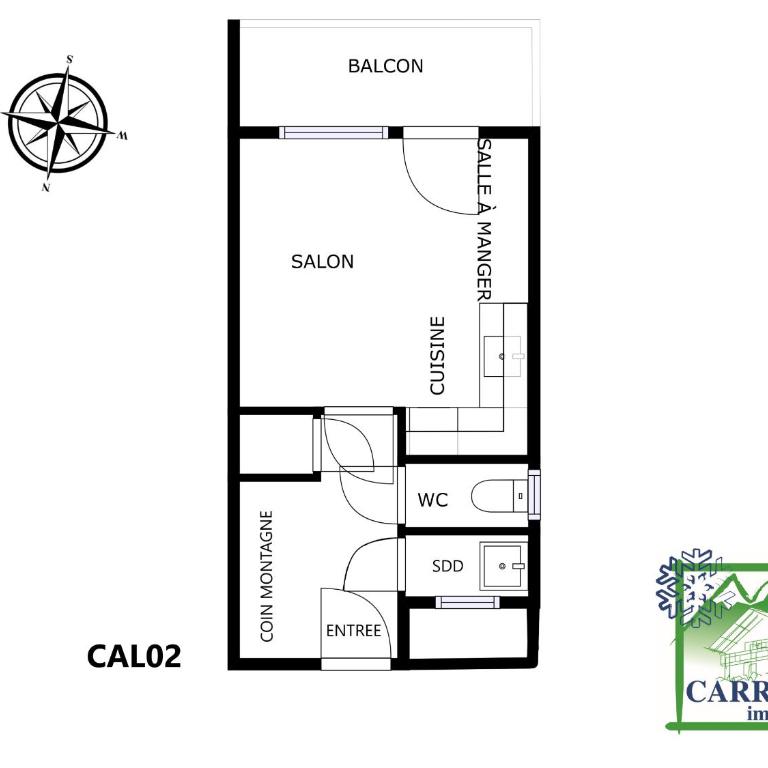 CAL02 - Studio 4 Pers centre des Carroz - Standard Studio - 6