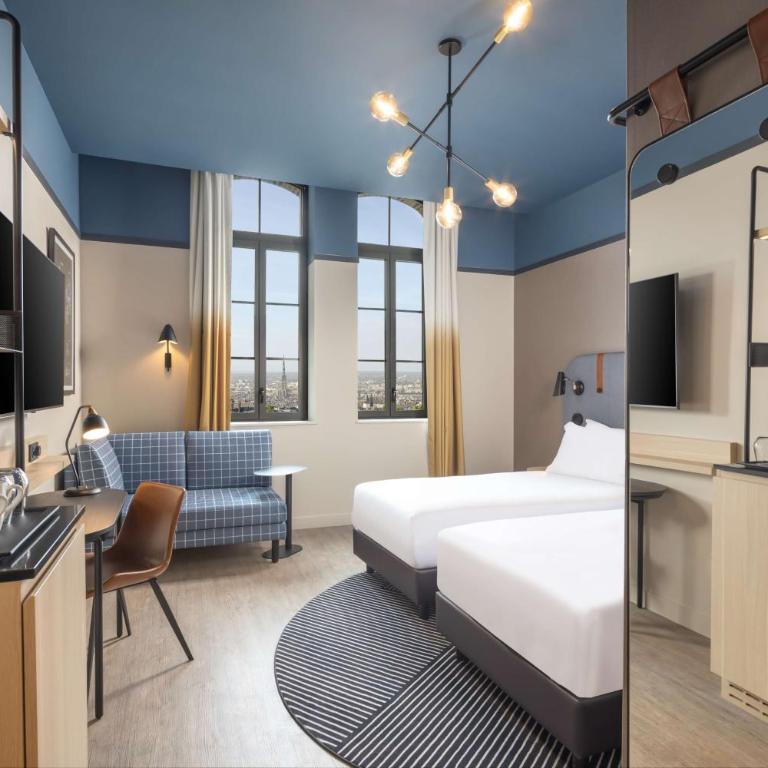 Hyatt Place Rouen - Chambre Lits Jumeaux avec Douche Accessible en Fauteuil Roulant - Vue sur Jardin - Accessible aux Personnes à Mobilité Réduite - 4