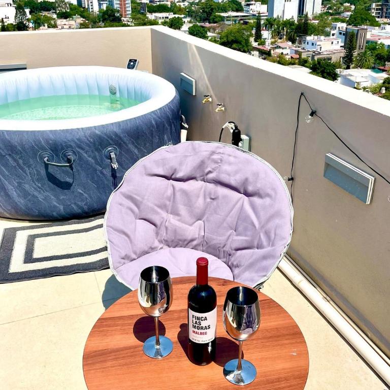 Glamping con jacuzzi en piso 15, único en Gdl, vistas espectactaculares - One-Bedroom Apartment - 18
