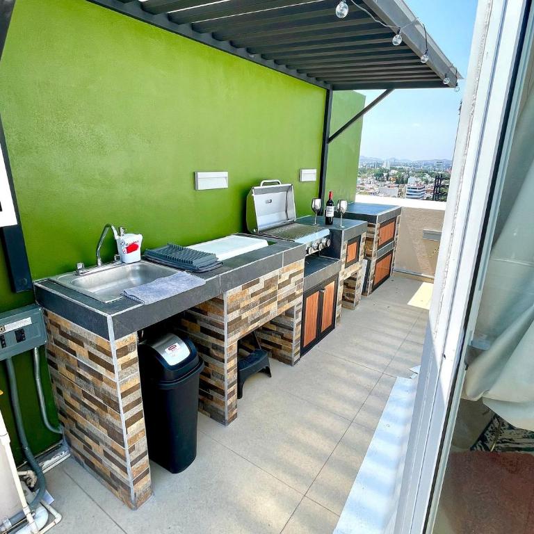 Glamping con jacuzzi en piso 15, único en Gdl, vistas espectactaculares - One-Bedroom Apartment - 22