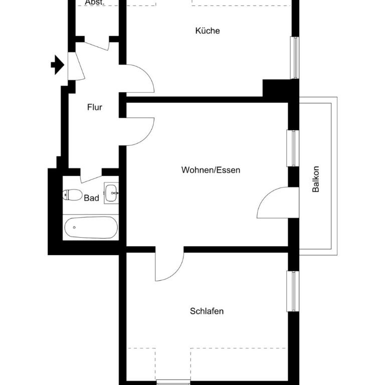 Ferienwohnung Inselblick - Apartment mit 1 Schlafzimmer - 35