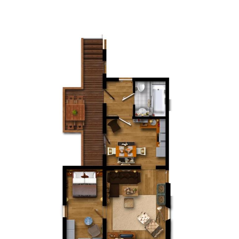 Chalet Bucher - Apartment mit 1 Schlafzimmer und Balkon - 2