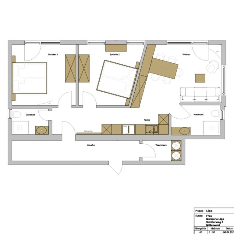 Gästehaus Lipp - Appartamento Deluxe con 2 Camere da Letto - 2