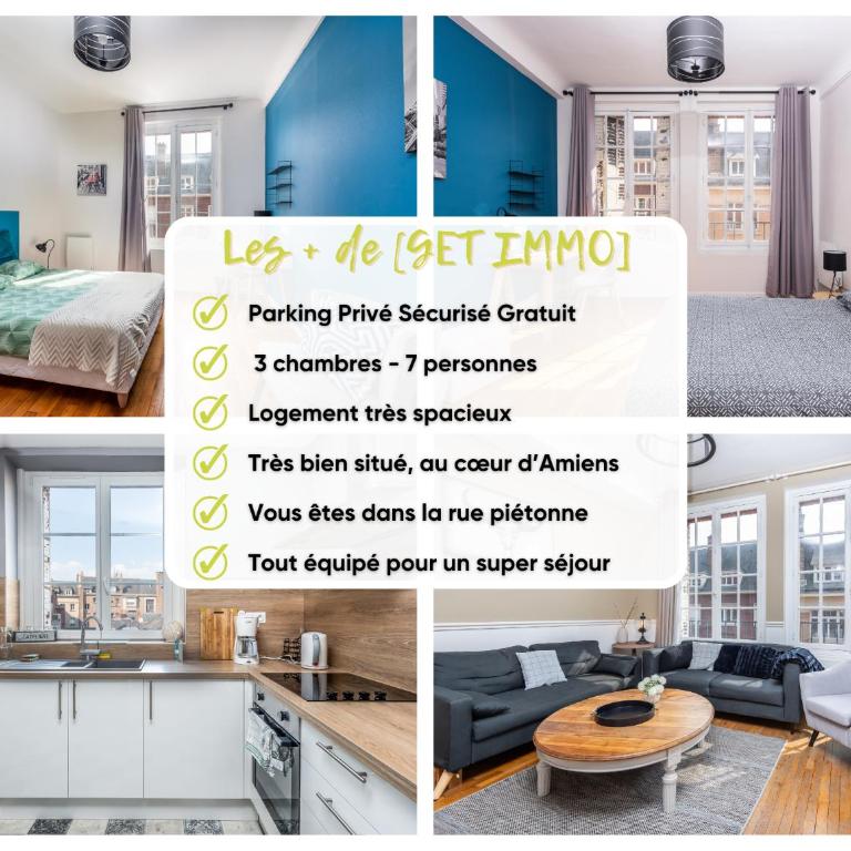 Magnifique 3 Chambres - Parking - Hyper Centre - Gare - Appartement 3 Chambres - 2