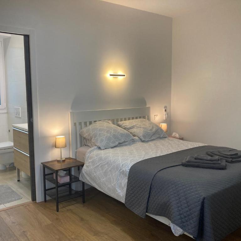 Cannes Sea View, by Beach, Private Room in Shared 3-Bedroom Apartment, Private Bathroom & Balcony,, Chambre avec salle de bain privative & balcon, chez l'habitant - Grande Chambre Double - 13