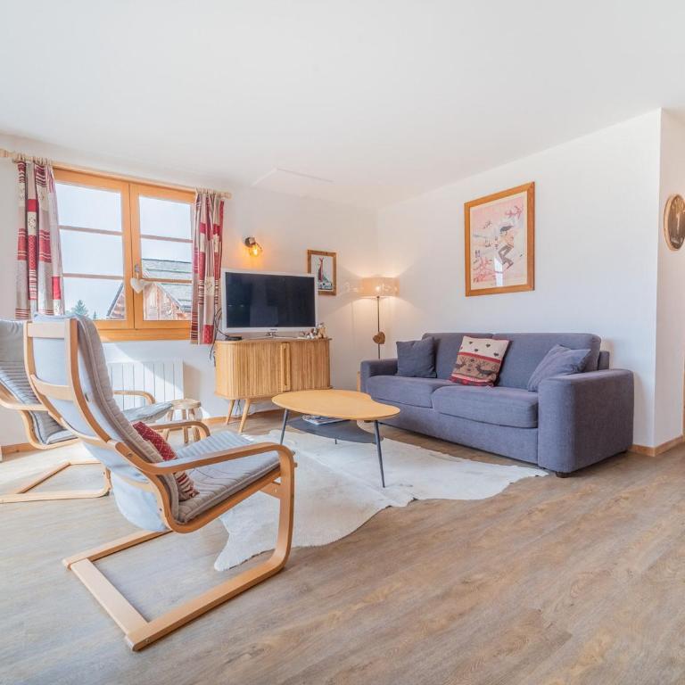 Bel Appart 6 Pers - 2 Ch - Terrasse Sud - Garage - WIFI - La Clusaz - FR-1-437-105 - Apartamento - 2