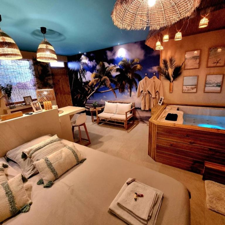 Les Spas de la Mer, Appart&Spa Aloha, 100m de la plage, Plein cœur du Grau - Appartamento con 1 Camera da Letto - 53