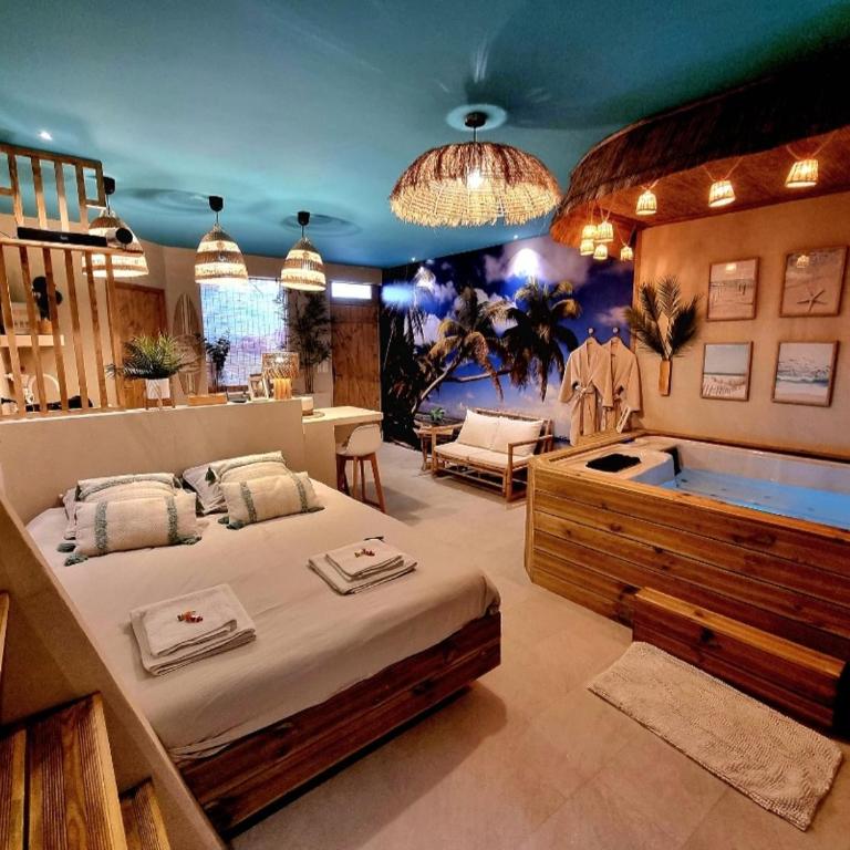 Les Spas de la Mer, Appart&Spa Aloha, 100m de la plage, Plein cœur du Grau - Appartamento con 1 Camera da Letto - 9