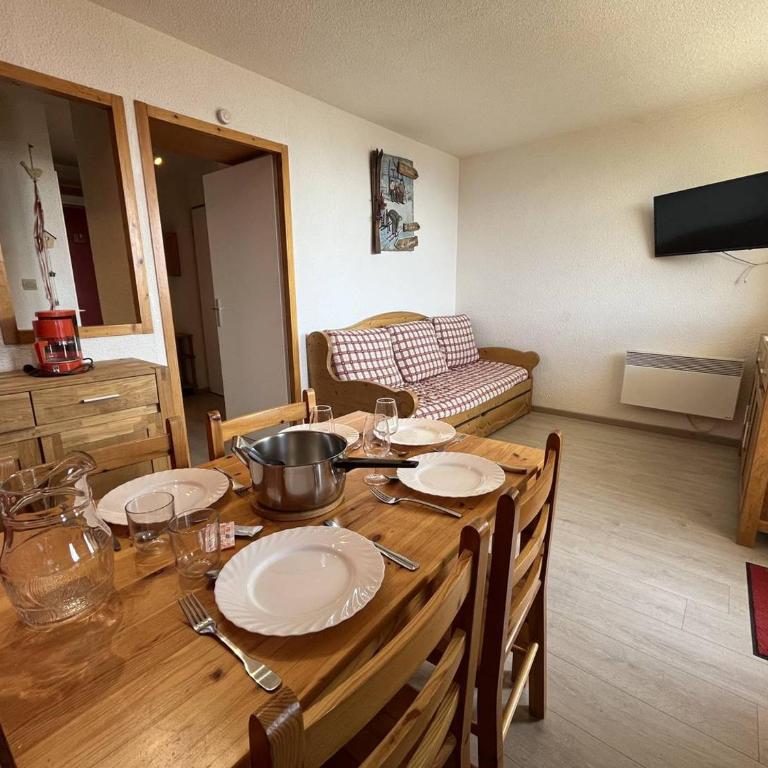 Studio rénové de 26 m² pour 4 pers avec balcon, accès pistes, animaux admis - Vallandry - Estudio - 1