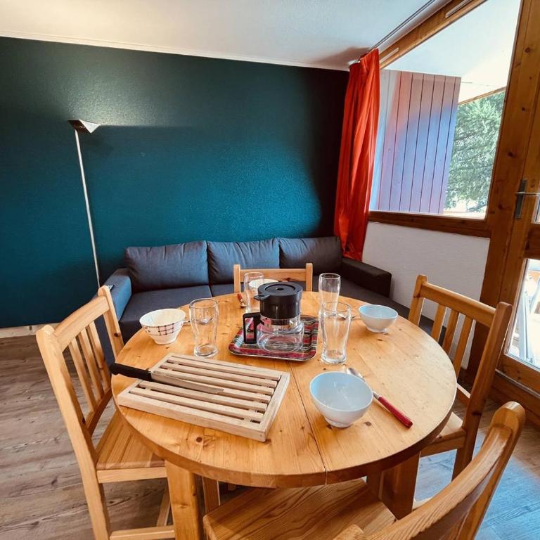 Vallandry: Apt 2 pièces 34m², 4 pers, proche pistes et centre, casier à skis - Appartement 1 Chambre - 7